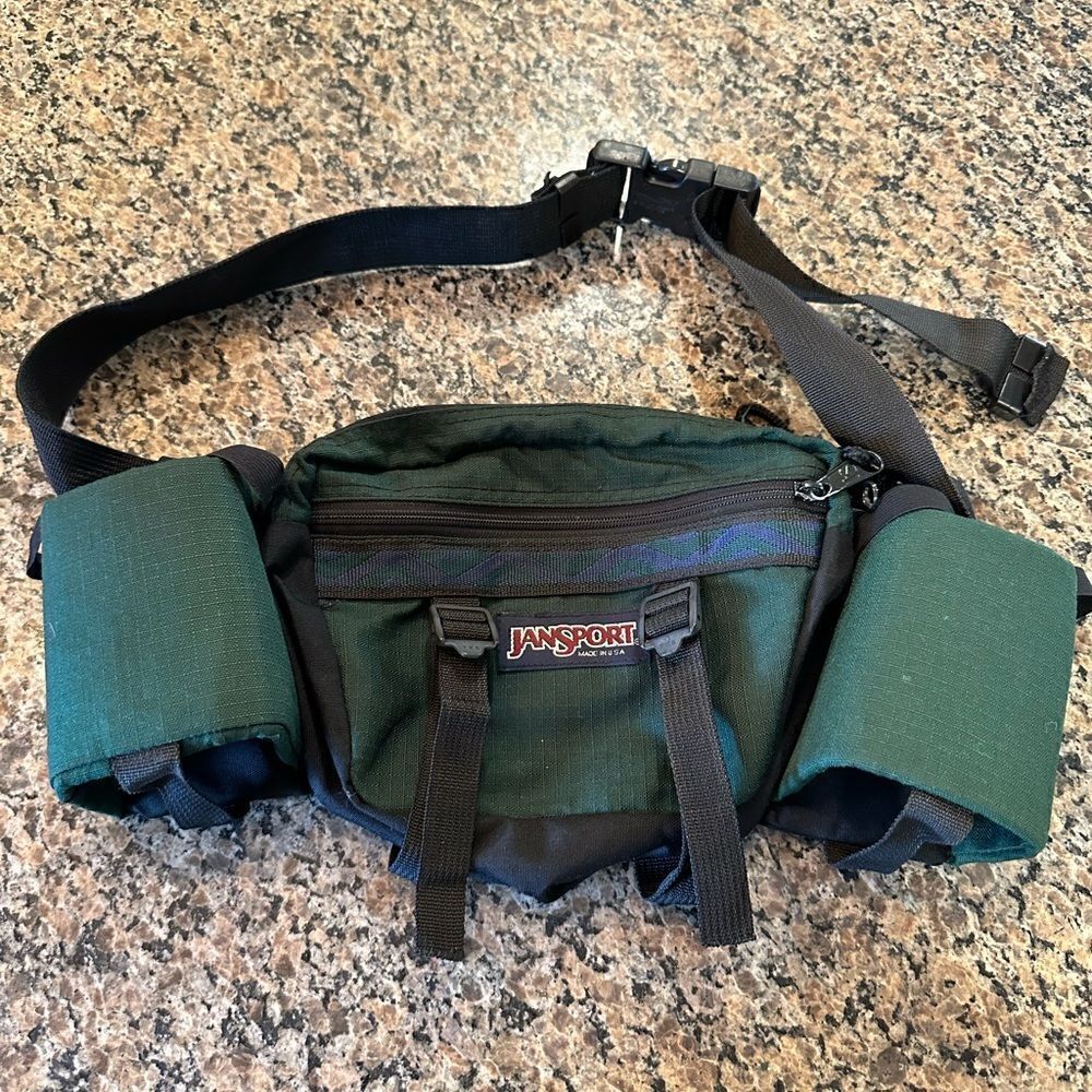 Vintage Jansport Hip Pack Fanny Pack Unisex Green/Black